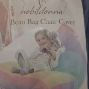 Nobildonna 3 ft Bean Bag Chair Cover (No Filler) NIB Blue Corduroy